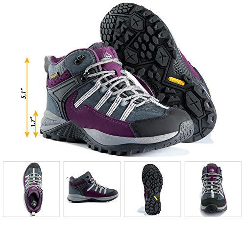 wantdo Women's Waterproof Hiking Boots Lightweight Outdoor Camping Shoes