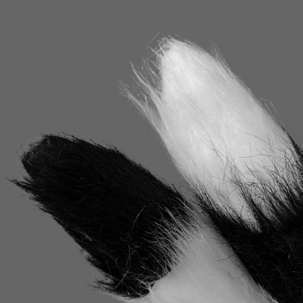 Faux Fur Cat Wolf Mask Tail and Gloves Set Furry Paw Gloves Costume Cosplay Animal for Halloween Christmas Party