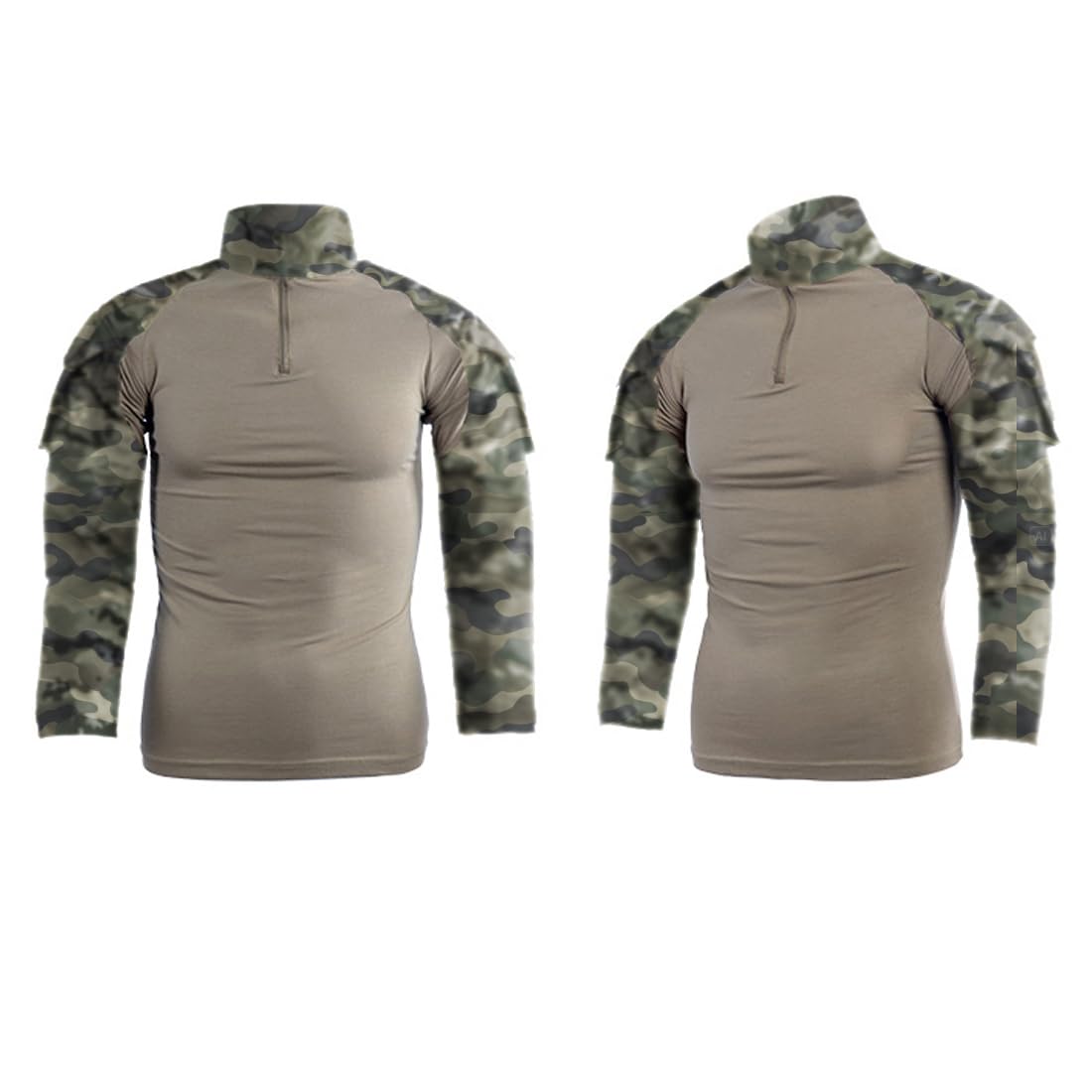 LANBAOSI Men's Tactical Combat Shirt and Pants Set Long Sleeve Woodland Hunting Military Uniform 1/4 Zip