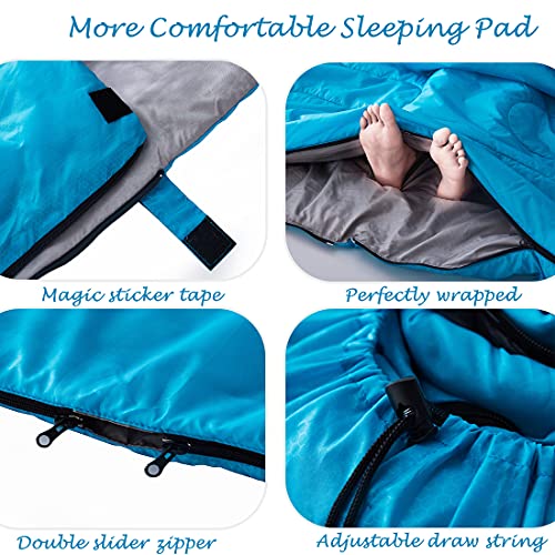 Tuphen Double Sleeping Bag, Sleeping Bag with 2 Pillows, Queen Size XL Bag for 2 People, Cold Warm Weather- 3 Seasons, Wat...