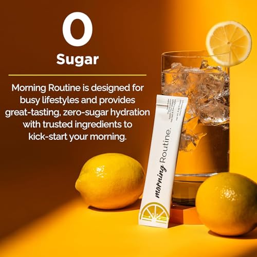 ROUTINE Morning Daily Hydration | Electrolyte Powder Packets with Apple Cider Vinegar, Lemon, and Sea Salt | Keto & Paleo-...
