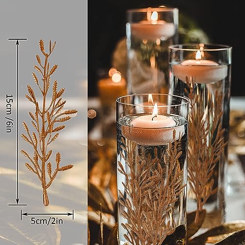 NUZELA 36Pcs Faux Flowers for Floating Candles, Floating-Effect Flowers for Vase Filler, Cylinder Vase Fillers Centerpiece...