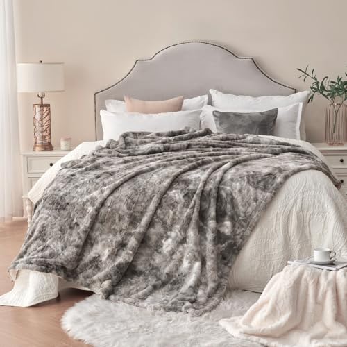 Krifey Oversized Faux Fur Throw Blanket, Soft Fluffy Fuzzy Cozy Blanket for Couch, Sofa and Bed, Luxury Mink Plush for Wom...