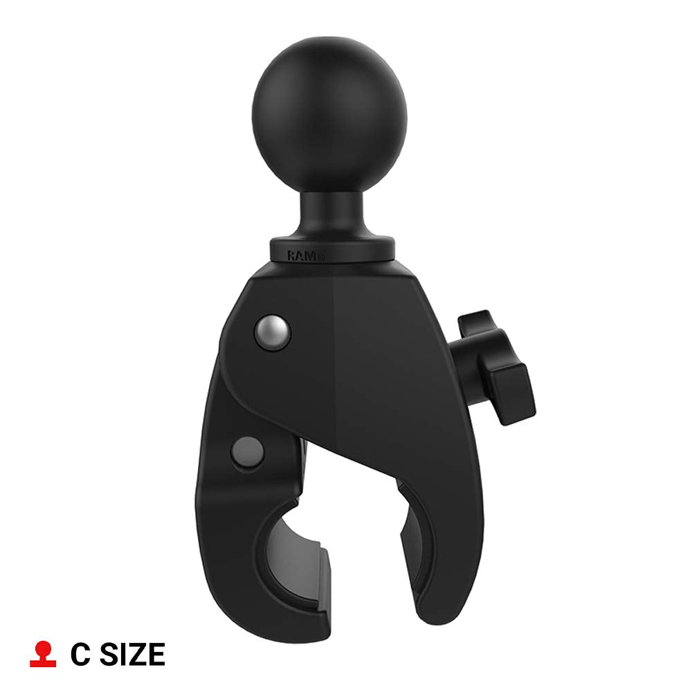 Ram Mounts Rap-404U Tough-Claw Medium Clamp Ball Base With C Size 1.5 Ball For Rails 1 To 1.6