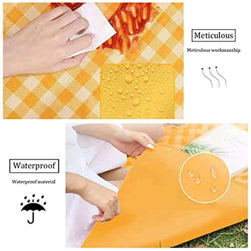 RUIBOLU Beach Blanket Large Picnic Blankets, 80x60in Sandproof Beach Mat for 2-4 Adults Waterproof Quick Drying Outdoor Pi...