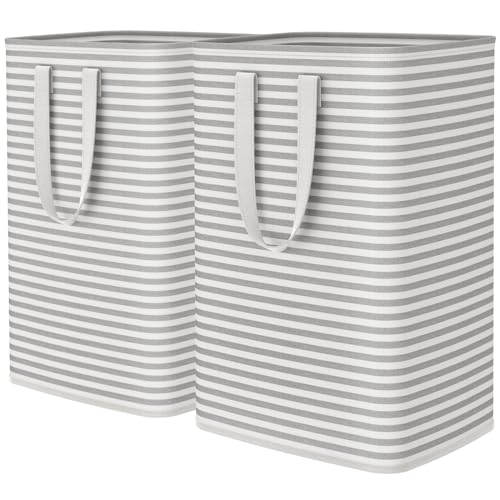 Lifewit 2 Pack Laundry Hamper Large Collapsible Laundry Baskets, Freestanding Waterproof Clothes Hamper with Easy Carry Ha...