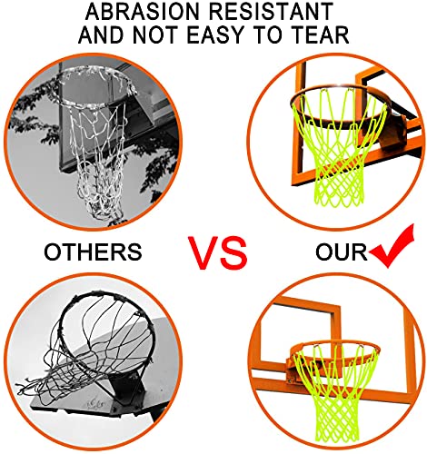 NEIJIANG Glow Basketball Net, Nightlight Basketball Net Luminous Outdoor Portable Sun Powered Sport Nylon