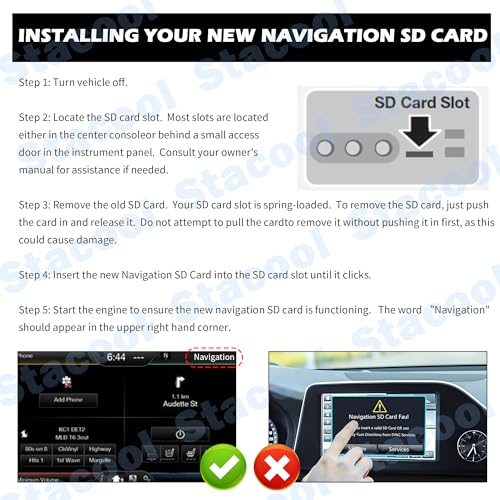 2025 Latest A15 Navigation SD Card OEM#GM5T-19H449-AJ,SD Card Coverage Canada USA for Car GPS Navigation System,Car Access...