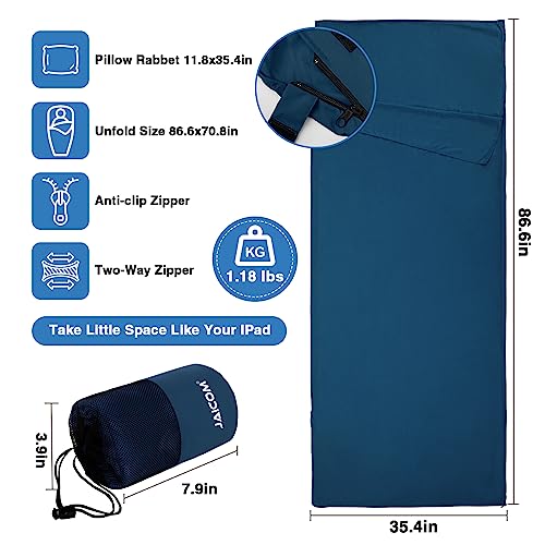 JAICOM Sleeping Bag Liner, Travel Sheets & Adult Sleep Sack, Ultralight and Portable Summer Sleeping Bag - Ideal for Backp...