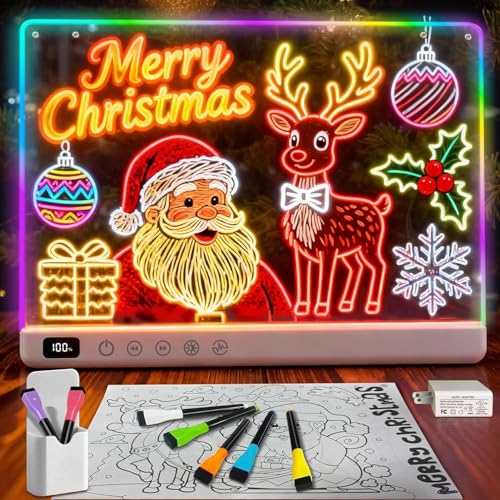 Cosmody Led Drawing Board for Kids-16'' Colorful Doodle Board Drawing Tablet-Rechargeable Light Up Drawing Pad-Educational...