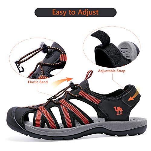 CAMELSPORTS Men's Hiking Sandals Closed Toe Outdoor Beach Sandal Waterproof Sport Fisherman Sandals Water Shoes