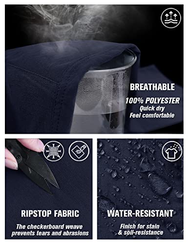 KFUBUO Men's Lightweight Ripstop Tactical Cargo Pants, Water Resistant Hiking Work Pants Relaxed Fit Black