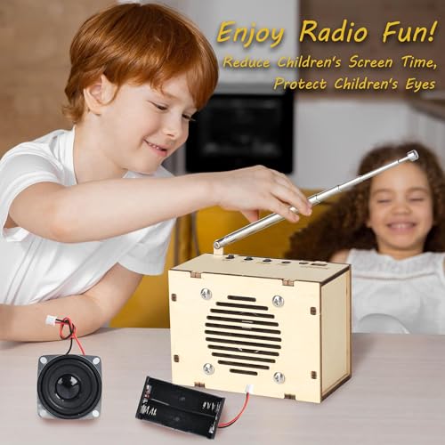 Science Kits for Kids Age 8-12 12-14, STEM Kits for Kids Age 8-10, STEM Toys Build Your Own FM Radio Kit, DIY Electronic S...
