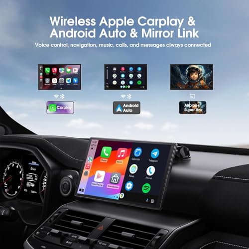 Avylet 9" CarPlay Screen for Car with Apple CarPlay & Android Auto, Portrait & Landscape Mode, Touchscreen & Backup Camer...