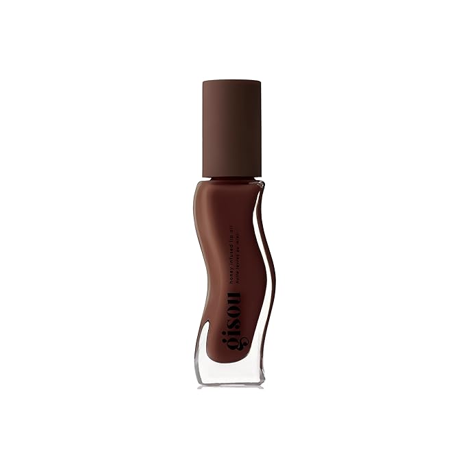 Gisou Honey Infused Hydrating Lip Oil, Nourishing Lip Moisturizer for Dry Lips, 0.27 fl oz (Milky Mocha)