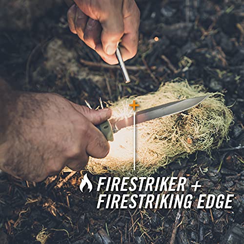 Gerber Gear Ultimate Survival Knife, Fixed Blade Knife with Combo Edge, includes Fire Starter Edge and Ferro Rod, Whistle,...