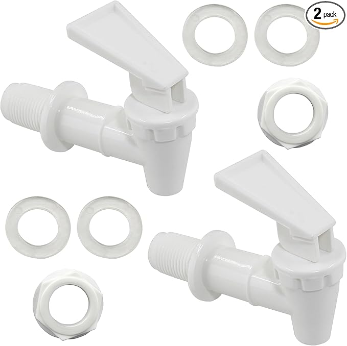 Biaungdo Replacement Water Cooler Faucet Bottle Jug, 2 Sets BPA-Free Plastic Water Spigot Spout Beverage Water Crock Dispe...