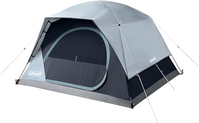 Coleman Skydome Tent with LED Lights & 5-Minute Setup, Weatherproof 4-Person Tent with Overhead Lighting, Made of PFAS-Fre...