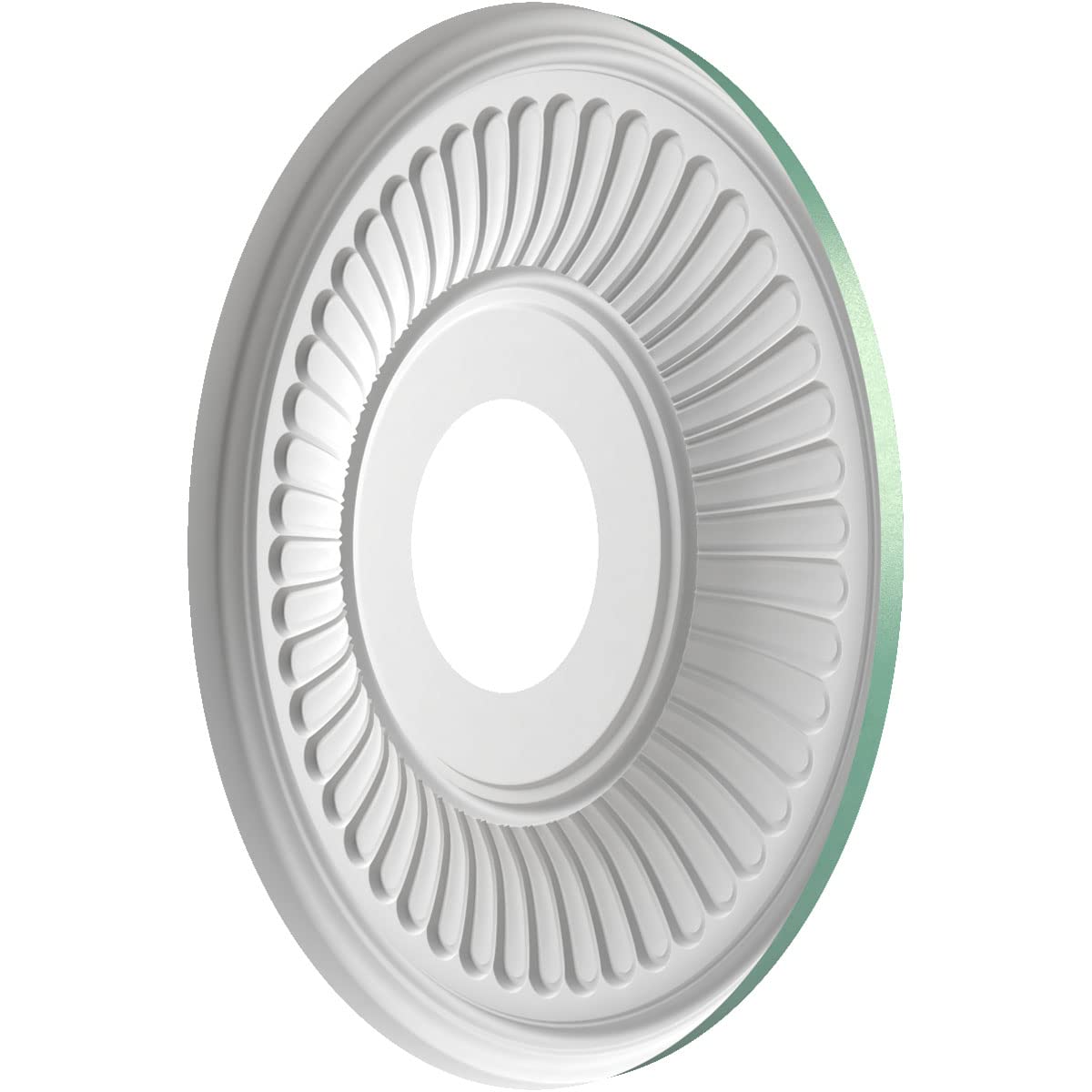 Ekena Millwork Cmp13Befsm Berkshire Thermoformed Pvc Ceiling Medallion (Fits Canopies Up To 5 3/4), 13Od X 3 1/2Id X 3/4P, Unive