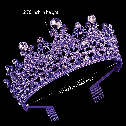 TOBATOBA Tiaras and Crowns for Women Crystal Wedding Tiara for Bride, Royal Queen Crown Princess Tiara Quinceanera Crown C...