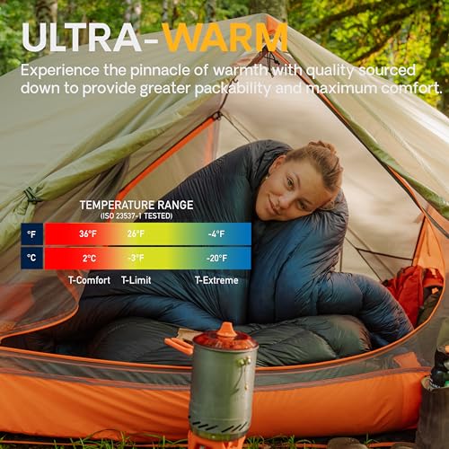 Featherstone Moondance 25 850 Fill Power Down Top Quilt Mummy Sleeping Bag Alternative for Ultralight Backpacking Camping ...