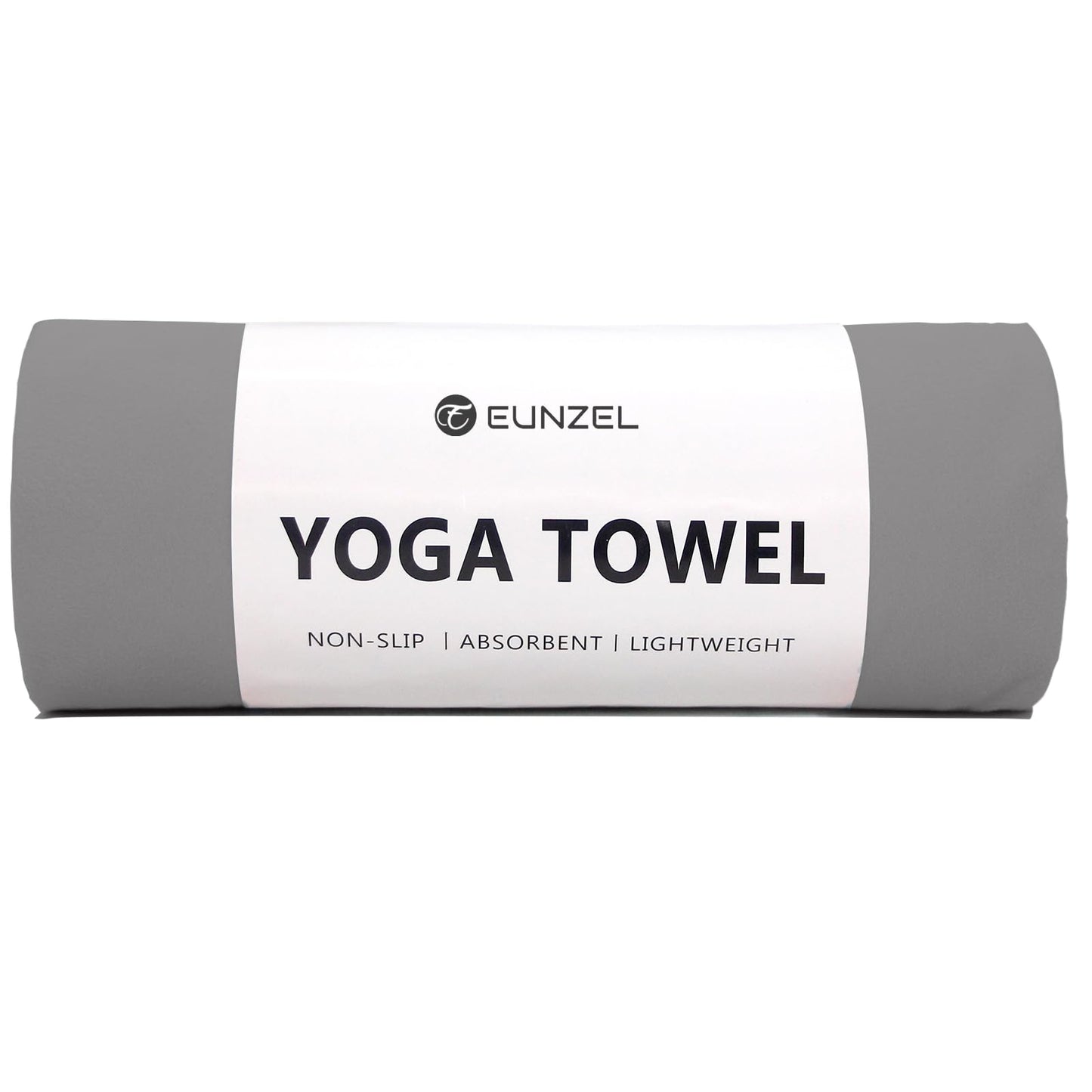 Eunzel Hot Yoga Towel Non Slip Yoga Mat Towel Non-Slip Sweat Absorbent Microfiber Towel for Hot Yoga, Pilates and Workout 72" x 26.5", Dark Grey