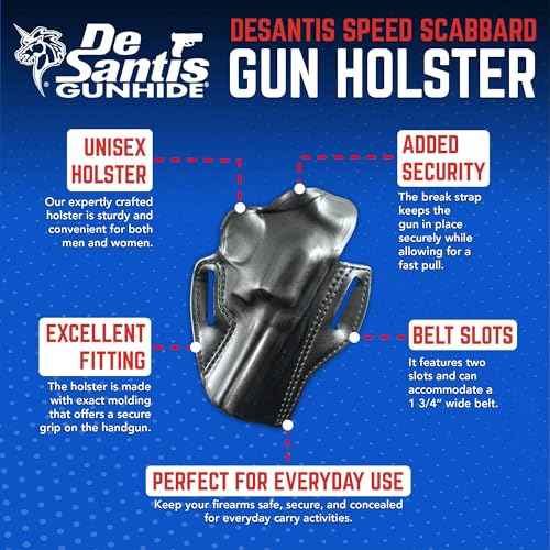 DeSantis Speed Scabbard, Right, Black, COLT Python, Trooper 4", S&W L Frame 4", DAN Wesson 15/2,15/2V,15/2VH 4", Ruger GP100 4"