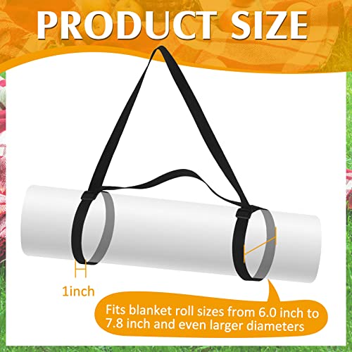 Amylove 2 Pcs Picnic Blanket Carry Strap for Camping Motorcycle Bedroll Adjustable Yoga Mat Holder with Shoulder Strap and...