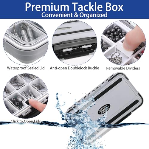 Sosation 482 Pcs Fishing Gifts for Men Fishing Sling Bag Tool Gear Equipment Accessories Kit Fish Backpack Tackle Box with...