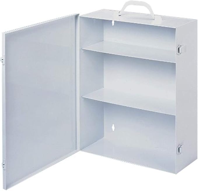 Durham 534-43 White Cold Rolled Steel 9FX Industrial Empty First Aid Cabinet, 15" Width x 16-5/32" Height x 5-9/16" Depth,...