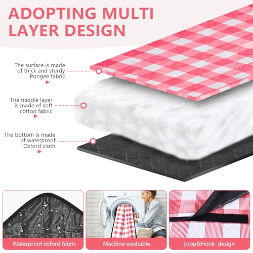 OBTANIM Extra Large Picnic Blanket 80 x 80 Inch Waterproof Foldable Beach Blankets Outdoor Picnic Mat for Camping Grass La...