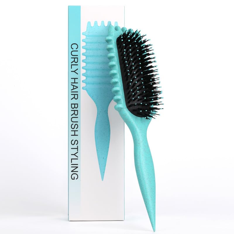 Curl Defining Brush, Curl Brush For Curly Hair, Curly Hair Brush for Combing and Shaping Curls to Reduce Pulling and Curl Separa