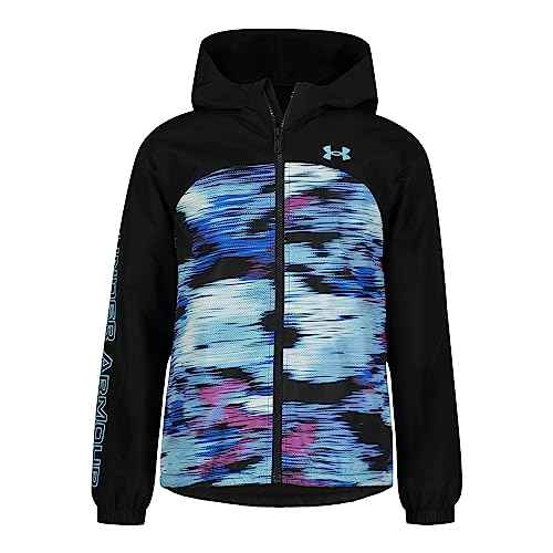 Under Armour Girls' Windbreaker, Zip-up Jacket, Water Repellent and Windproof