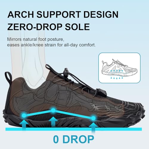 Hike Barefoot Shoes Womens Men Footwear,Pro-Healthy&Non-Slip Water Shoe for Women Men, Wide Toe Running Shoes Boots Sneake...
