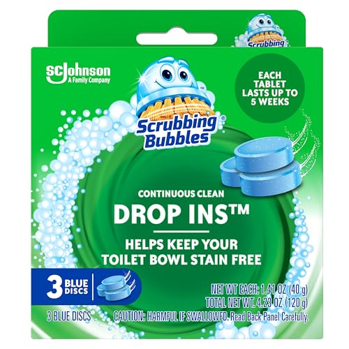 Scrubbing Bubbles Toilet Tablets, Continuous Clean Toilet Drop Ins, Helps Keep Toilet Stain Free and Helps Prevent Limesca...