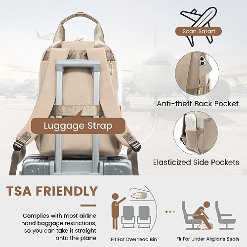LOVEVOOK Laptop Backpack for Women, 17.3inch Laptop Bag with USB Port, Waterproof Travel Work Backpack Purse, Anti-Theft B...