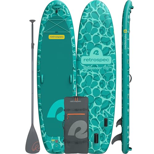 Retrospec Weekender Yogi 10’8 Extra Wide Yoga Paddle Board with Pump and Accessories, Non-Slip, Puncture Resistant, Lightw...
