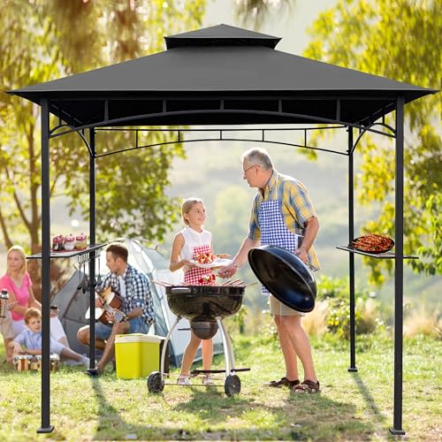 Coastshade Replacement Gill Gazebo BBQ Canopy Top for Model #L-GG001PST-F,8x5 Gazebo Grill Canopy BBQ Gazebos Top Only(Gray)