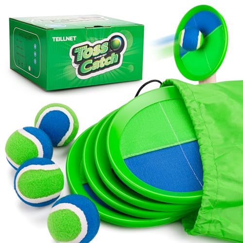 Toss and Catch Ball Set Upgraded - Family Games Kids Toys for Stocking Stuffers - Water-Resistant Great for Beach Pool Yar...