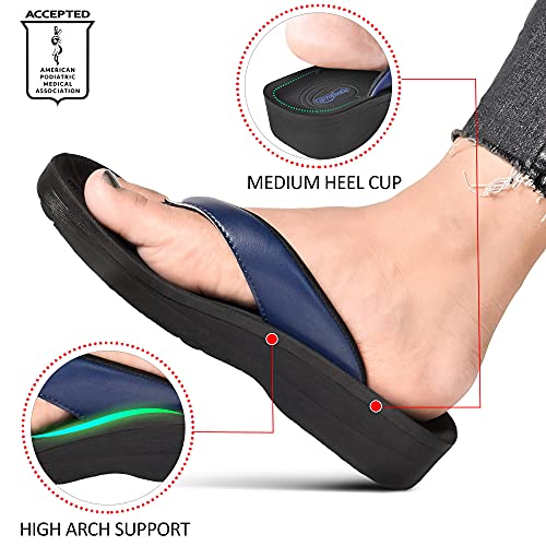 AEROTHOTIC Arch Support Flip Flops for women Stylish Cushioned Padded Straps with Soft Toe Post Slip on Footwear Dressy Tr...