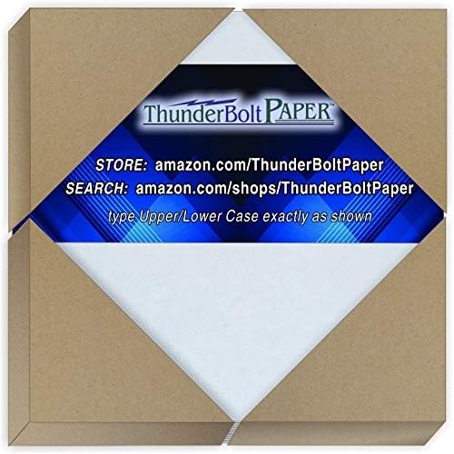 50 Blue Parchment 65lb Cover Weight Paper - 4" X 4" (4X4 Inches) Square Photo|Card|Frame Size - Printable Cardstock Colored Sheets Old Parchment Semblance