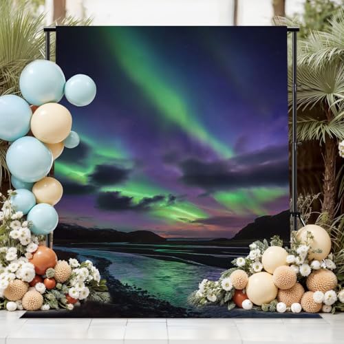 Photography Backdrop Photography Background Dancing Lights Above Landmannalaugar for Photoshoot Portrait Photo Studio Vide...