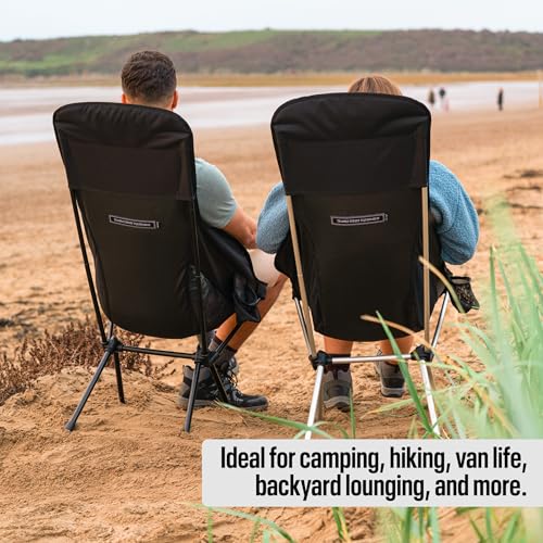Temple Street Equipment TSE HC100 Camping Chair, 3.36lbs Lightweight Folding Chair with Cup Holder, Portable and Easy to C...