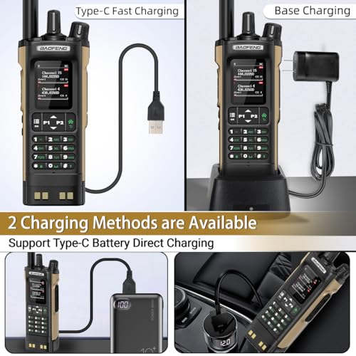 Baofeng DM32 DMR Radio 10W Ham Radio Handheld Rechargeable Walkie Talkies Long Range DM32UV Two Way Radio NOAA Weather Rad...