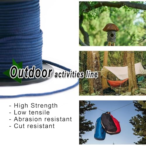 9KM DWLIFE Blue Kevlar Cord – Ultra-Strong, Lightweight & Abrasion-Proof Survival Rope for Camping, Tactical Gear, Hammock...