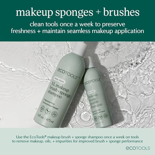 EcoTools Makeup Brush Set for Eyeshadow, Foundation, Blush, and Concealer with Bonus Storage Case, Start the Day Beautiful...
