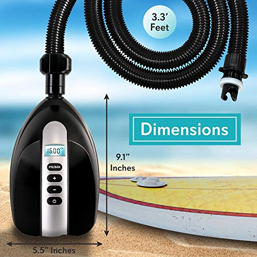 SereneLife Inflatable Stand Up Paddle Boardwith Premium SUP Accessories & Carry Bag | Wide Stance & Serene Life Digital El...