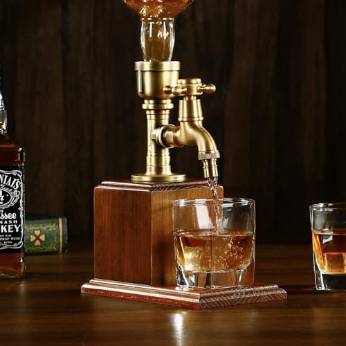 Vida Brillante Drink Dispenser for parties Bar Accessories Gifts for Wine Lovers Whiskey Man Cave Decor for Husband Dad wi...