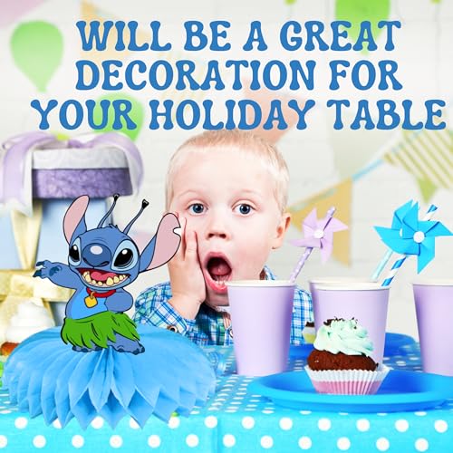 9PCS Cartoon Honeycomb Centerpieces for Party – 3D Table Centerpieces Honeycomb for Party Birthday Cartoon Table Decoratio...