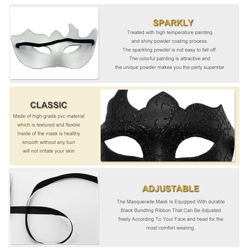 Ralleyfun Masquerade Masks for Women Men Couple Venetian Halloween Mask for Carnival Costume Party Prom Ball